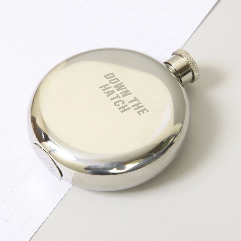 Down the Hatch Hip Flask - Stylish Stainless Steel Flask | Atlantic Folk Design