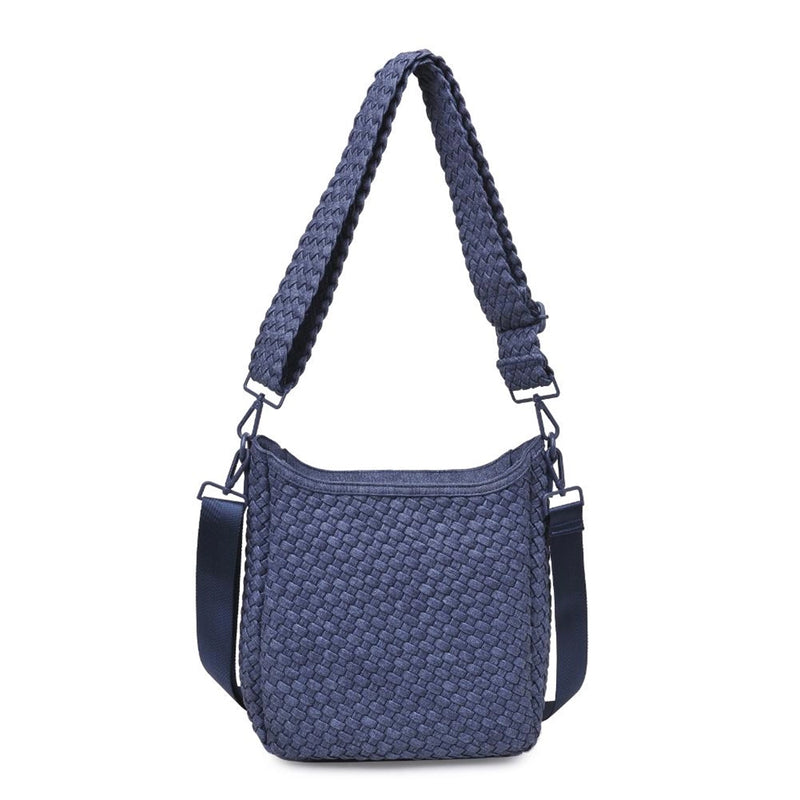 Kismet Woven Neoprene Crossbody Bag in Dark Denim | Sol and Selene