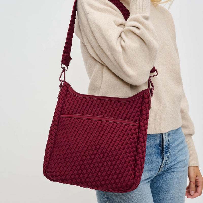 Kismet Woven Neoprene Crossbody Wine | Sol and Selene