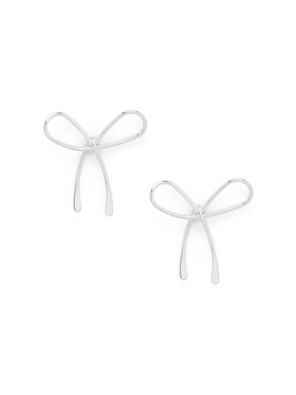 Silver Pavé Bow Stud Earrings – Playful, Sophisticated, and On-Trend | ZENZII