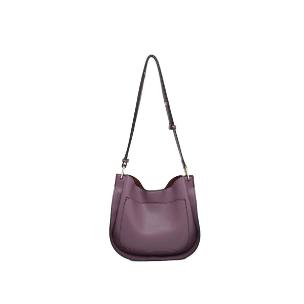 Ramona Vegan Lilac Crossbody Bag with Inner Pouch & Back Pocket | Jen & Co