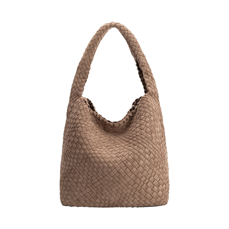 Johanna Clay Suede Vegan Shoulder Bag | Melie Bianco