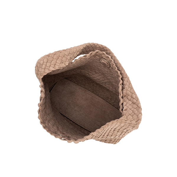 Johanna Clay Suede Vegan Shoulder Bag | Melie Bianco