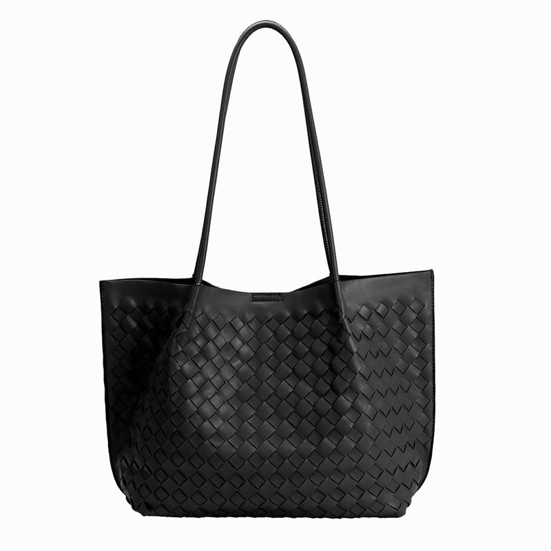 Victoria Melie Bianco Black Recycled Vegan Tote Bag