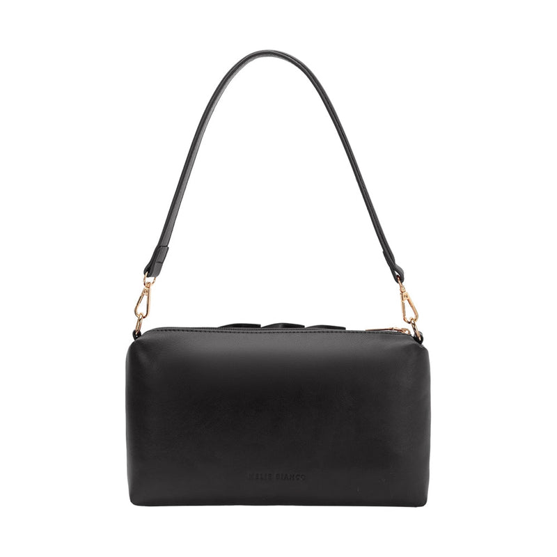 Florence Black Recycled Vegan Shoulder Bag | Melie Bianco