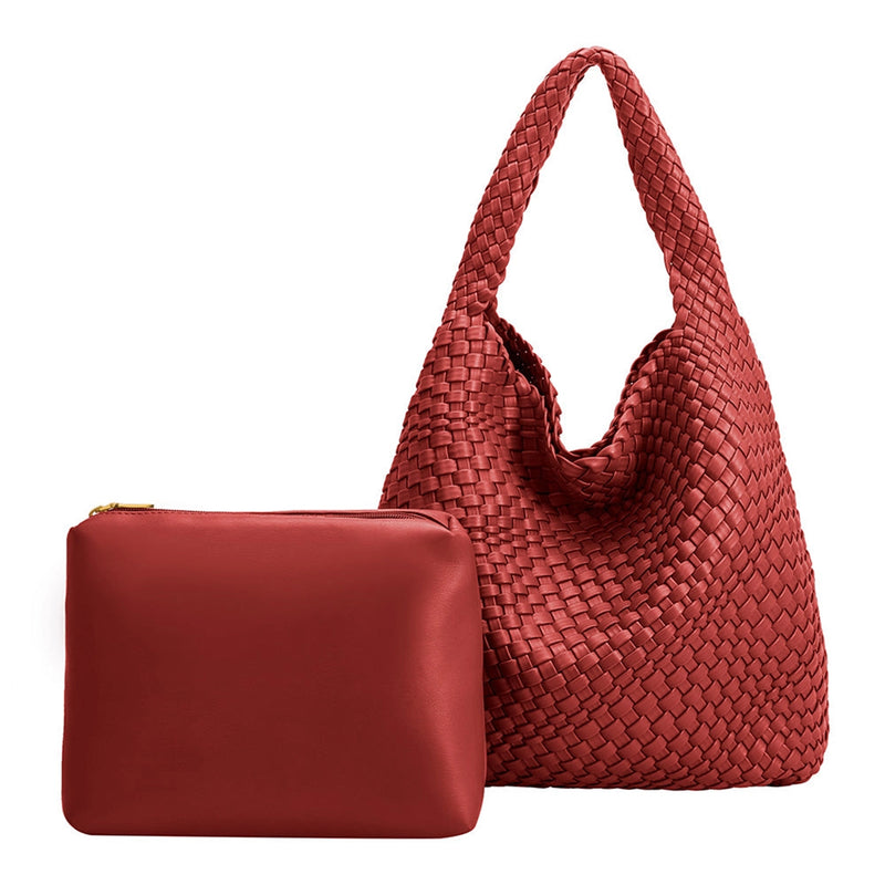 Johanna Red Large Shoulder Bag | Melie Bianco