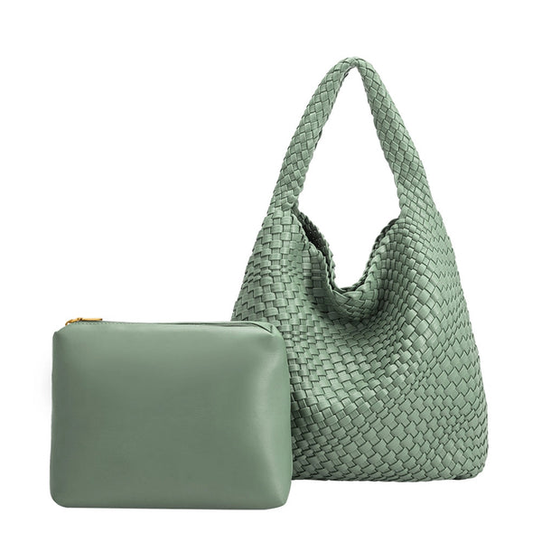 Johanna Teal Large Shoulder Bag | Melie Bianco