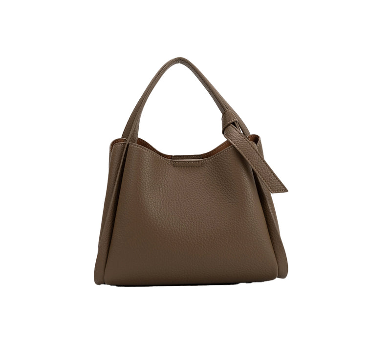 Felicity Taupe Recycled Vegan Top Handle Bag | Melie Bianco