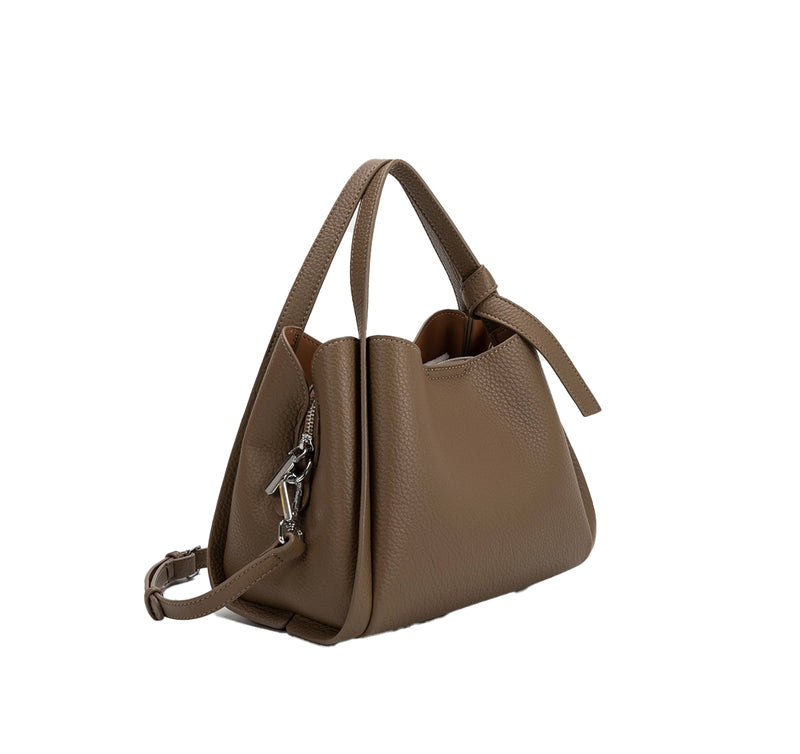 Felicity Taupe Recycled Vegan Top Handle Bag | Melie Bianco