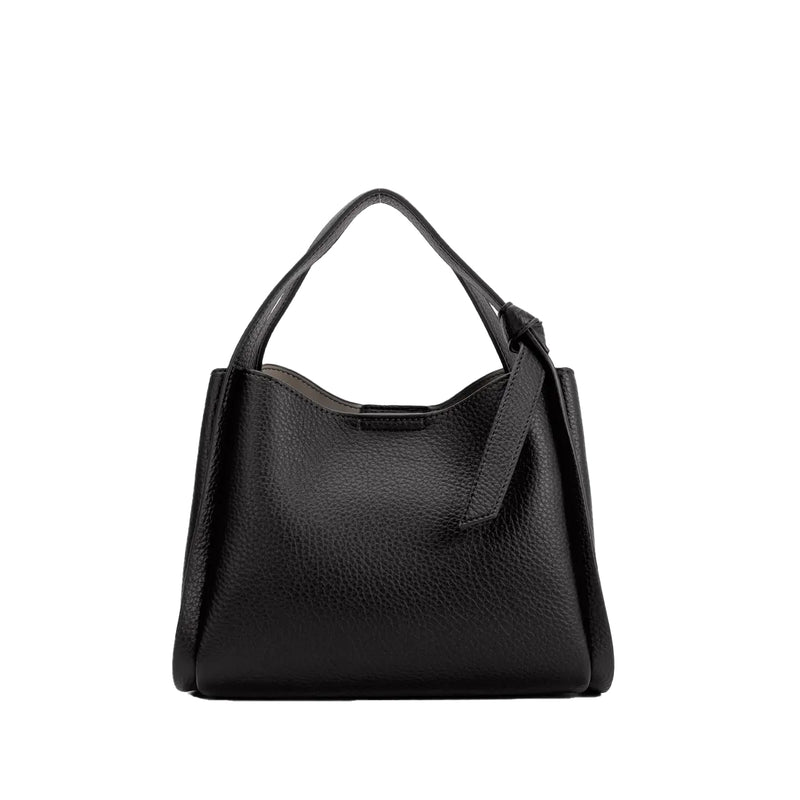 Felicity Black Recycled Vegan Top Handle Bag | Melie Bianco