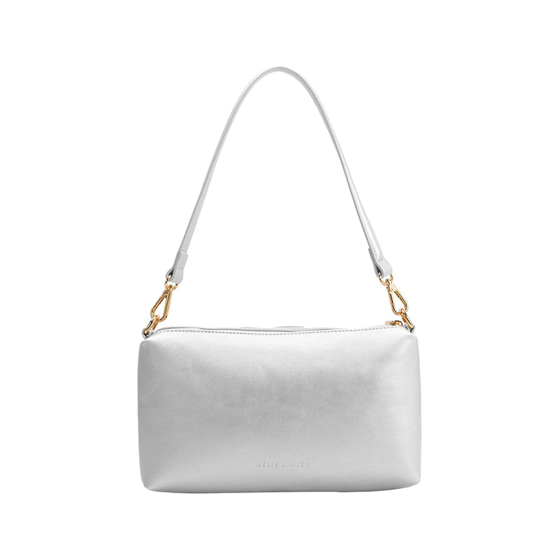 Florence Silver Recycled Vegan Shoulder Bag | Melie Bianco