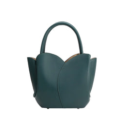 Tulip Peacock Vegan Top Handle & Crossbody Bag | Melie Bianco