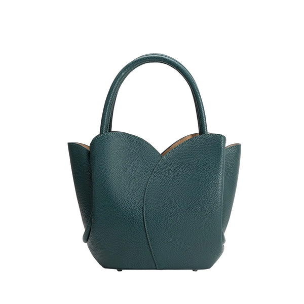 Tulip Peacock Vegan Top Handle & Crossbody Bag | Melie Bianco