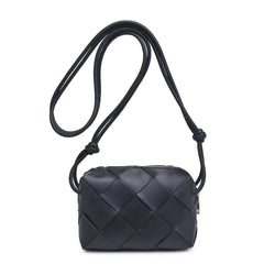 Kennedy Black Woven Crossbody | Melie Bianco