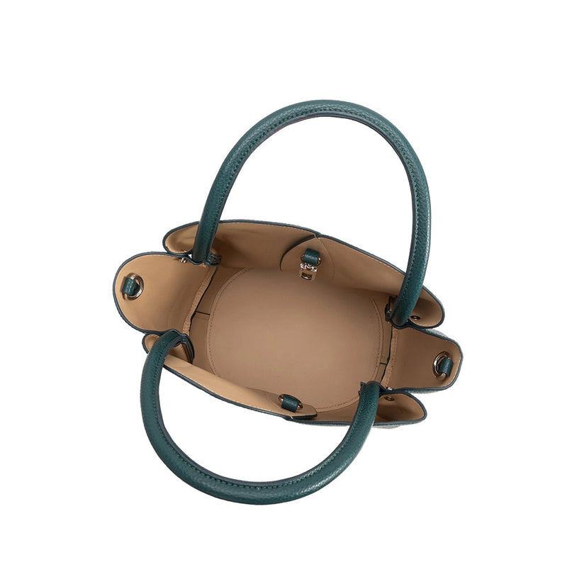 Tulip Peacock Vegan Top Handle & Crossbody Bag | Melie Bianco