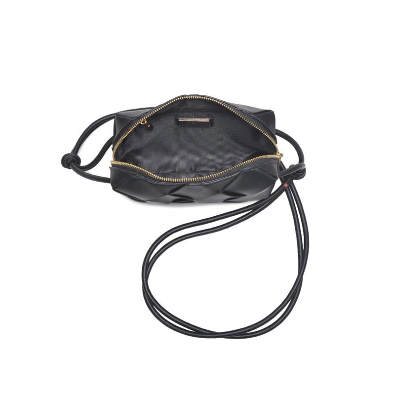 Kennedy Black Woven Crossbody | Melie Bianco