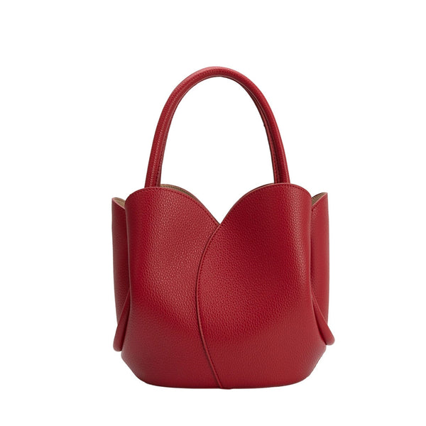 Tulip Red Vegan Top Handle & Crossbody Bag | Melie Bianco