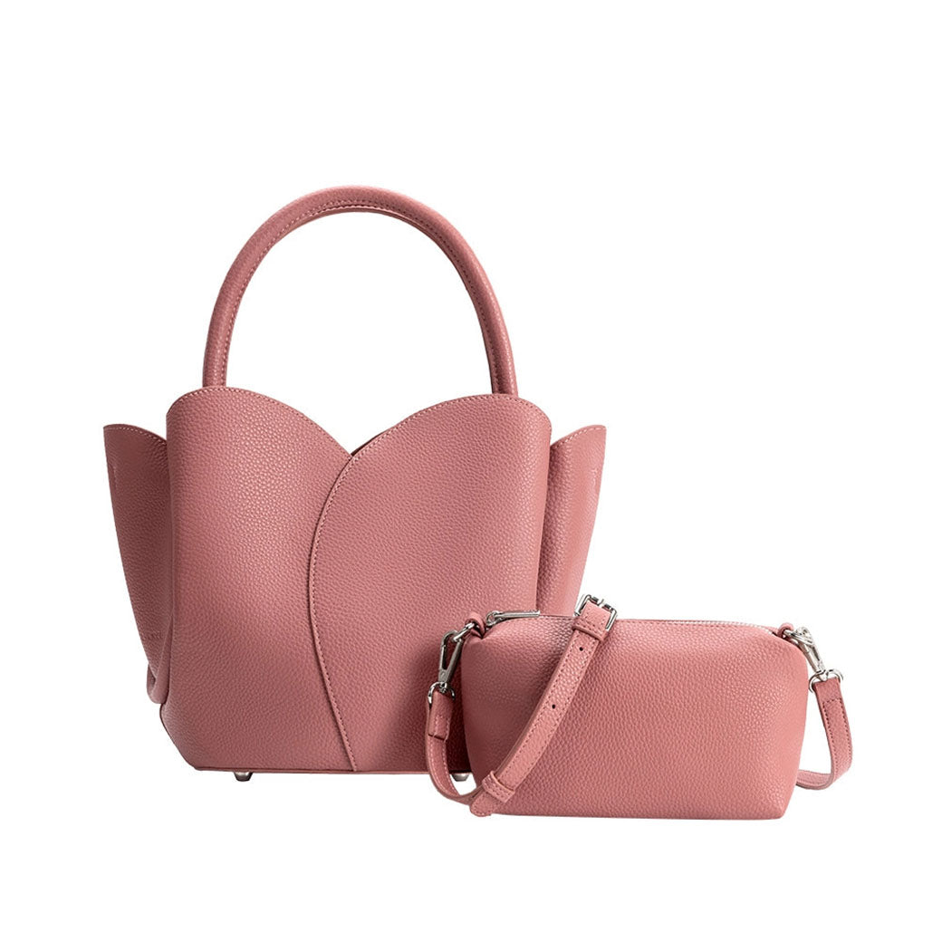 Tulip Mauve Vegan Top Handle & Crossbody Bag | Melie Bianco