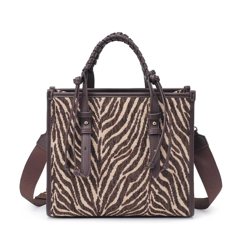 Dinsdale Brown Zebra Print Crossbody | Moda Luxe