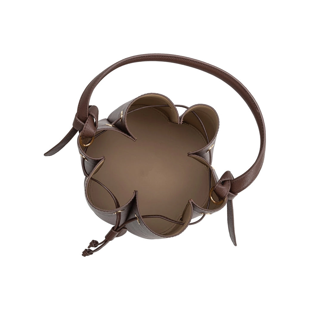 Laguna Chocolate Recycled Vegan Leather Top-Handle Bag | Melie Bianco