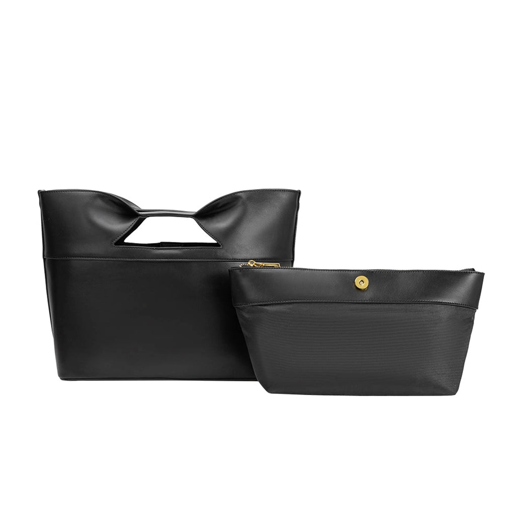 Jillian Black Recycled Vegan Tote Bag | Melie Bianco
