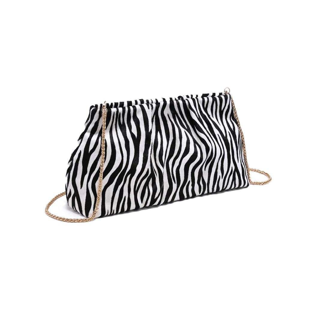 Elva Zebra Black & White Clutch | Moda Luxe