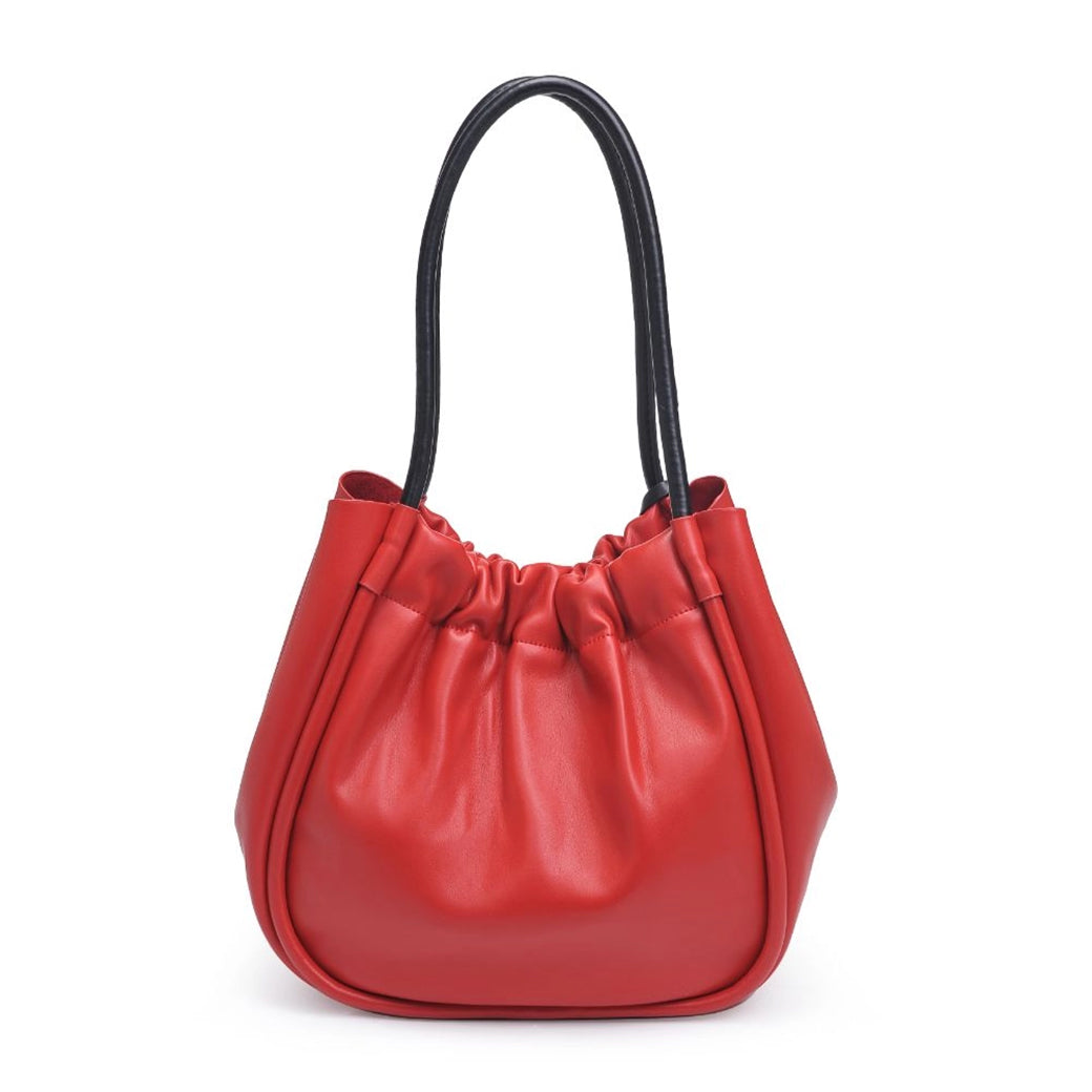 Aaliyah Red Vegan Leather Tote Bag – Versatile Shoulder Bag | Moda Luxe