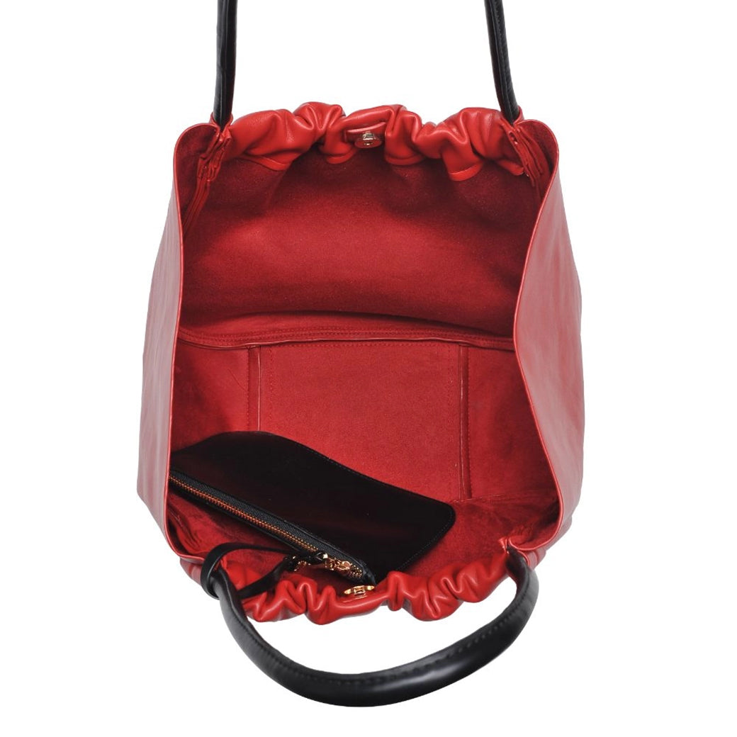 Aaliyah Red Vegan Leather Tote Bag – Versatile Shoulder Bag | Moda Luxe