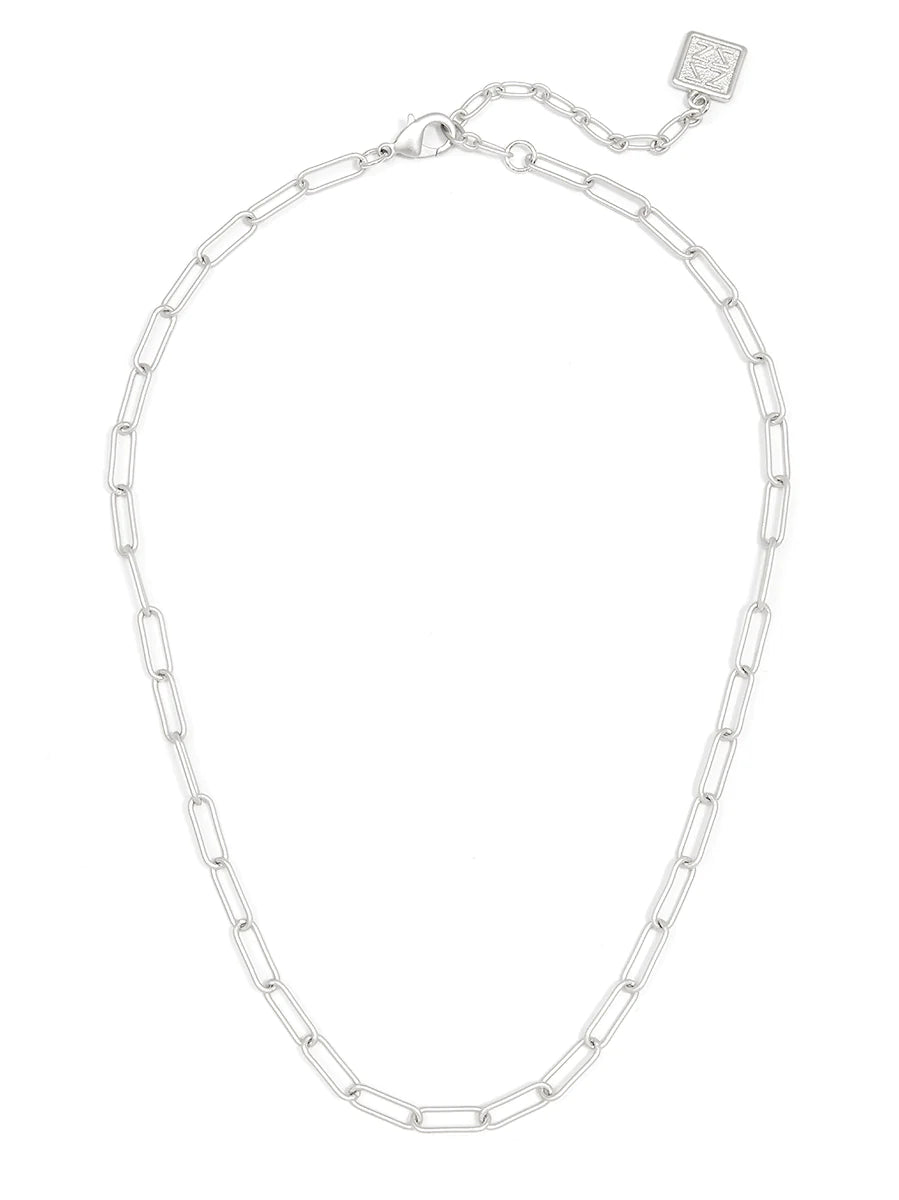 Silver Paperclip Link Necklace – Perfect for Layering | ZENZII