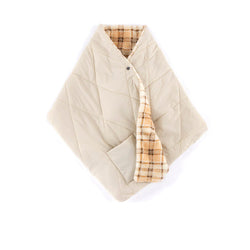 Malena Cream Puffer Wrap | Shiraleah