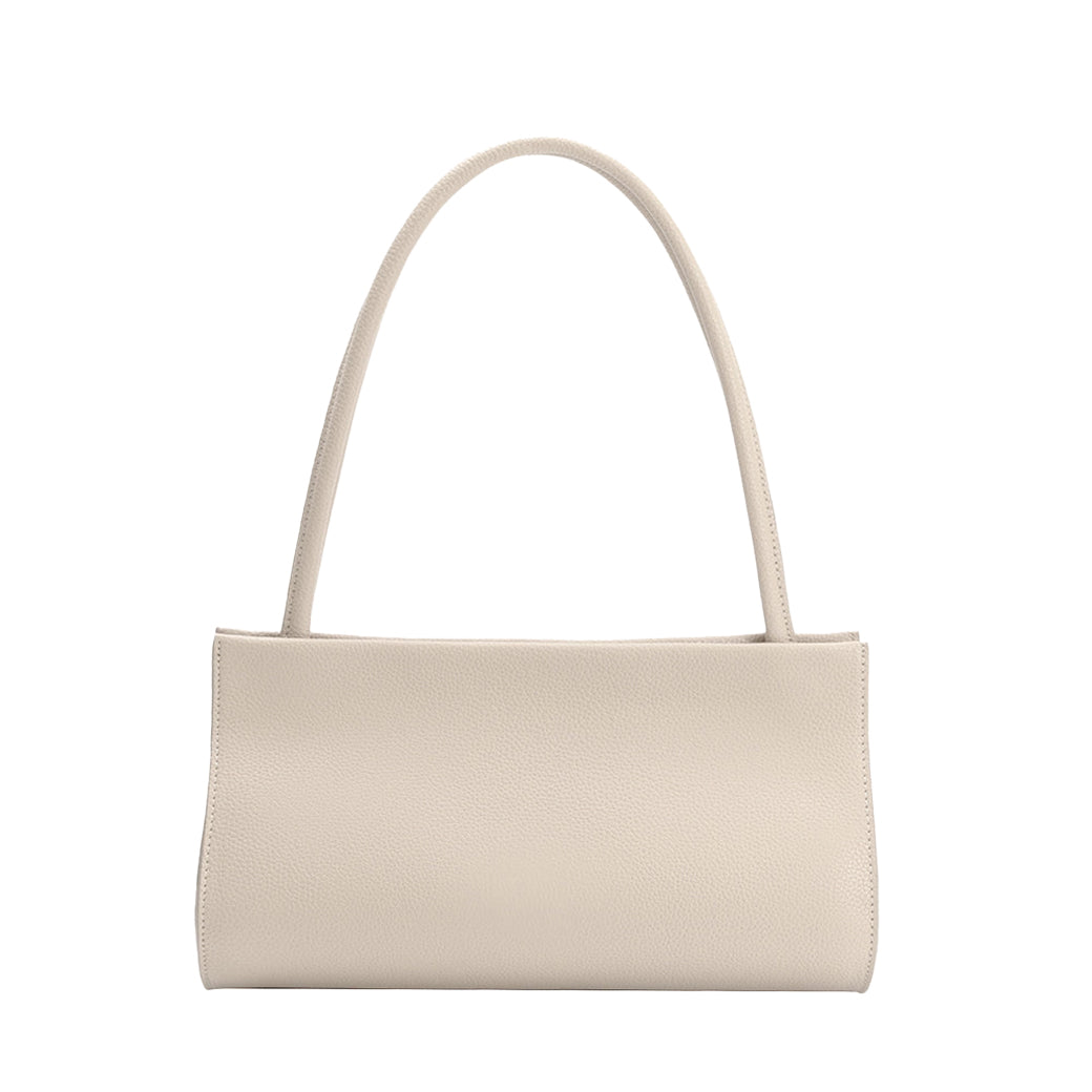 Ryleigh Ivory Vegan Leather Shoulder Bag | Melie Bianco