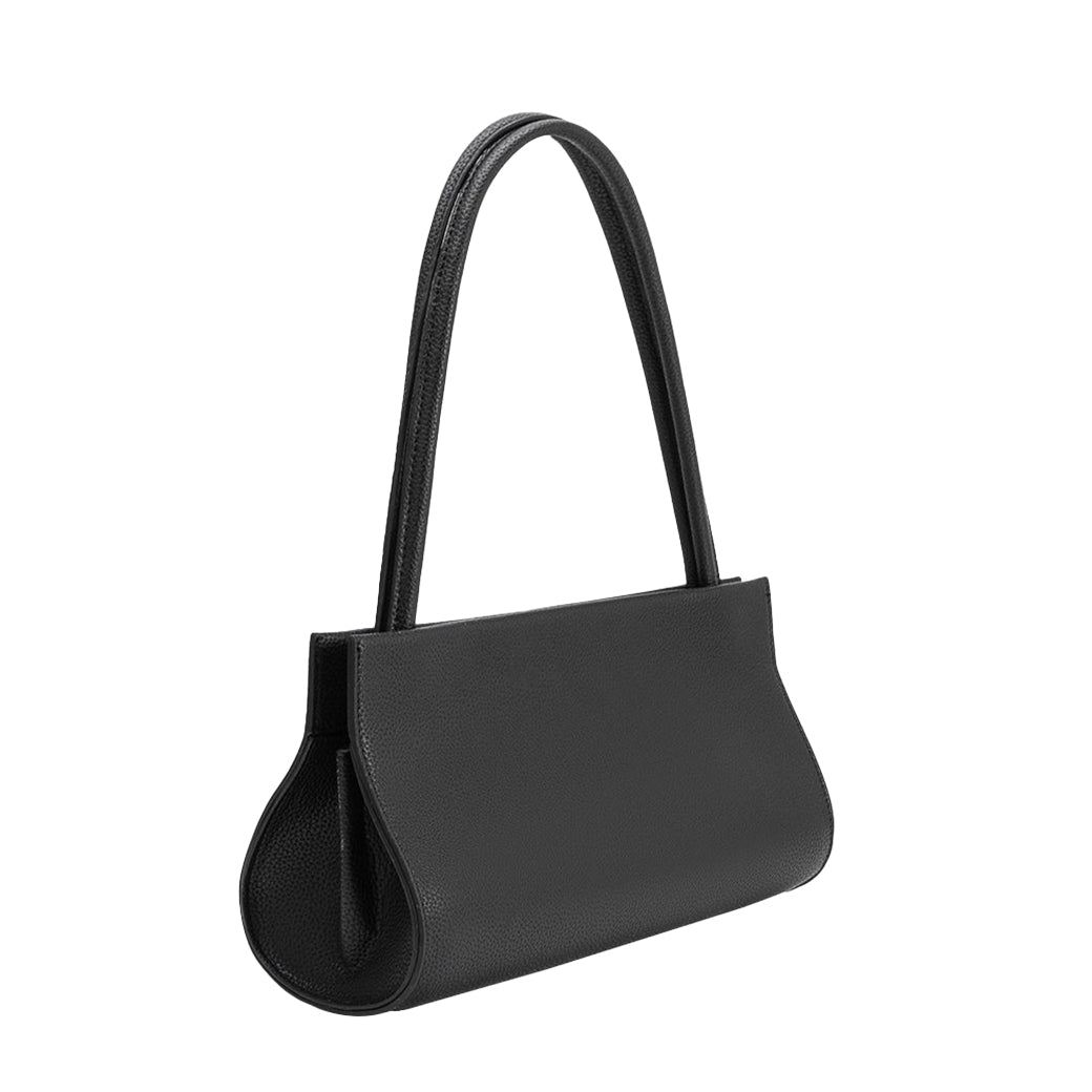 Ryleigh Black Vegan Leather Shoulder Bag | Melie Bianco