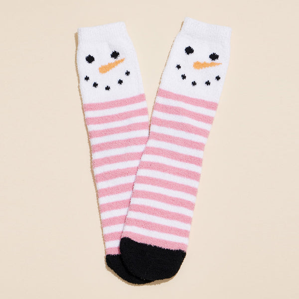 Snowman, Holly & Holiday Socks Set 4 Pairs - Christmas Gift Socks