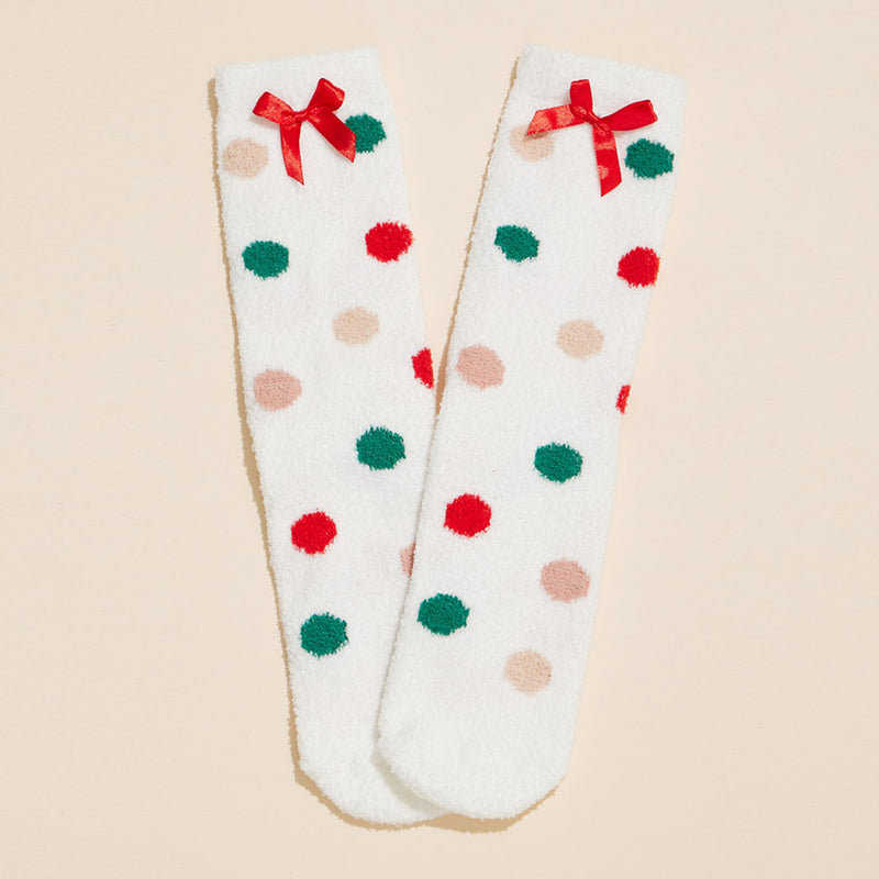 Santa & Reindeer Holiday Socks Set 4 Pairs - Christmas Gift Socks