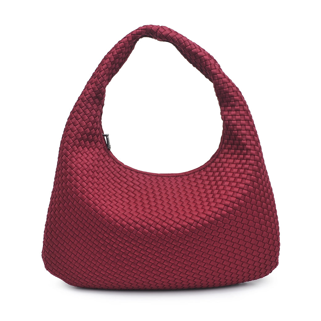 Dare To Dream Large Wine Woven Neoprene Hobo | SOL AND SELENE