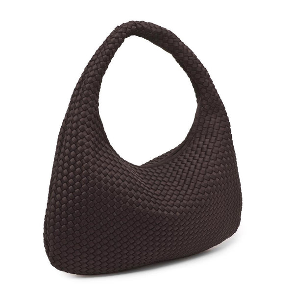 Dare To Dream - Large Brown Woven Neoprene Hobo | SOL AND SELENE