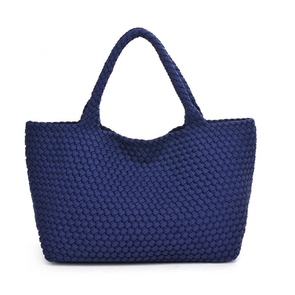 Sky's The Limit - Navy Large Laced Up Eco-Edition Tote | SOL and SELENE