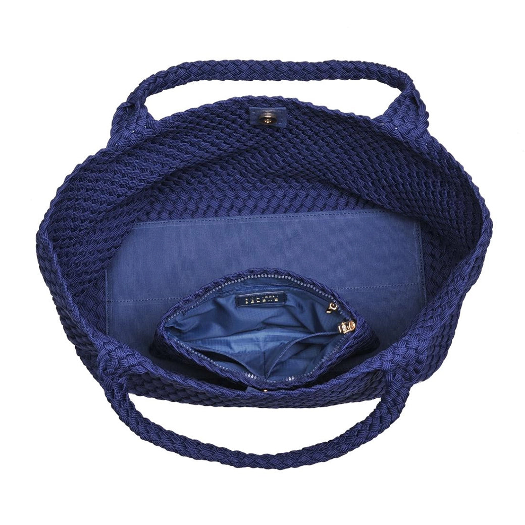 Sky's The Limit - Navy Large Laced Up Eco-Edition Tote | SOL and SELENE