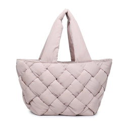 SOL AND SELENE Intuition Nude East West Woven Nylon Vegan Tote