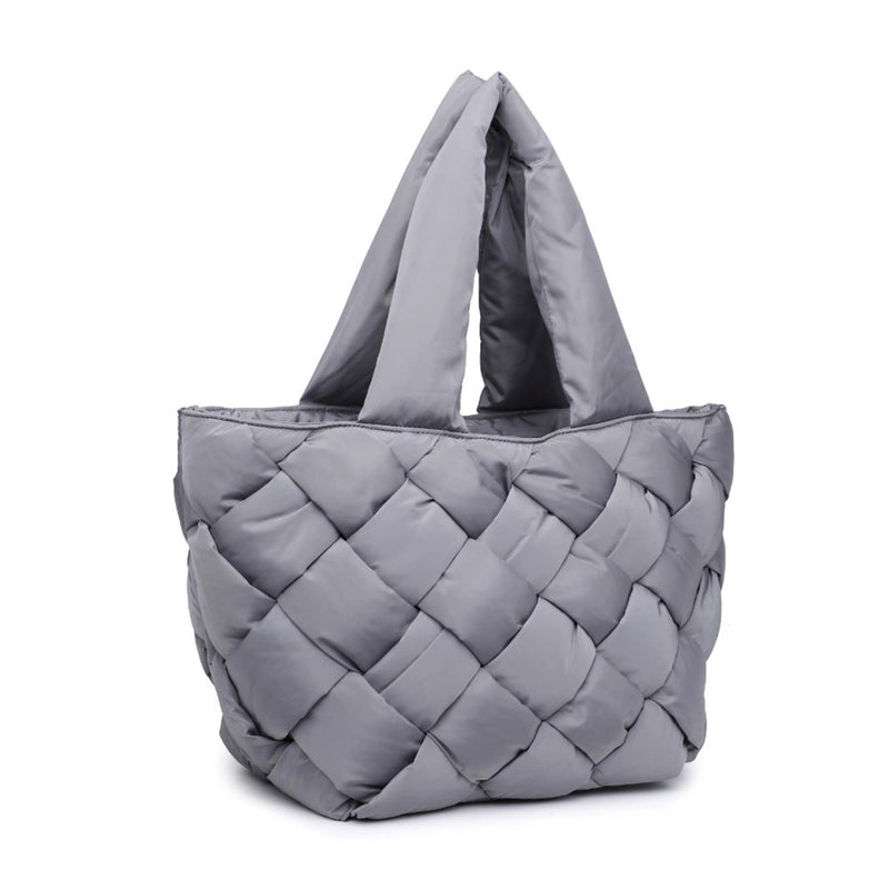 SOL AND SELENE Intuition Carbon East West Woven Nylon Vegan Tote