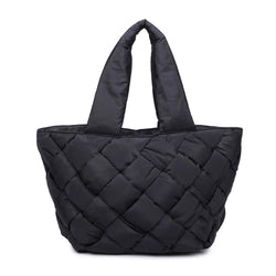 Intuition Carbon East West Woven Nylon Vegan Tote | SOL AND SELENE