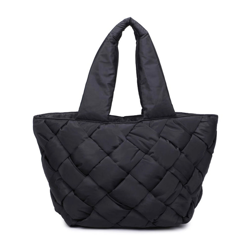 SOL AND SELENE Intuition Carbon East West Woven Nylon Vegan Tote