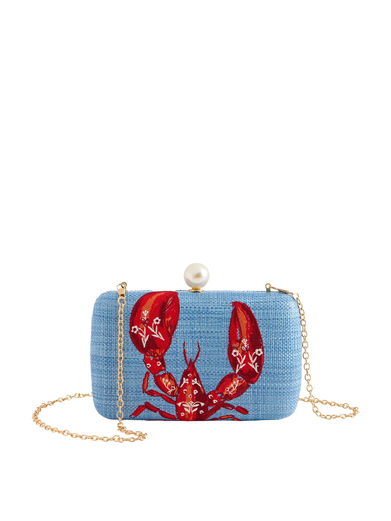 Claudia Minaudière Lobster Embroidered Clutch | Shiraleah