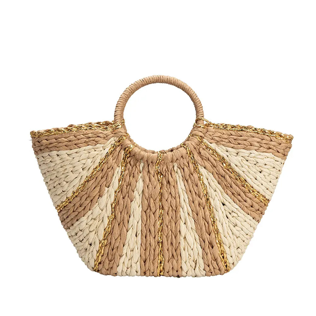 Suzie Natural Large Straw Tote Bag | Melie Bianco