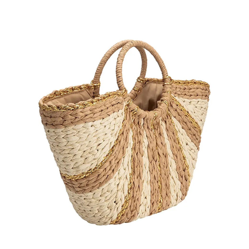 Suzie Natural Large Straw Tote Bag | Melie Bianco