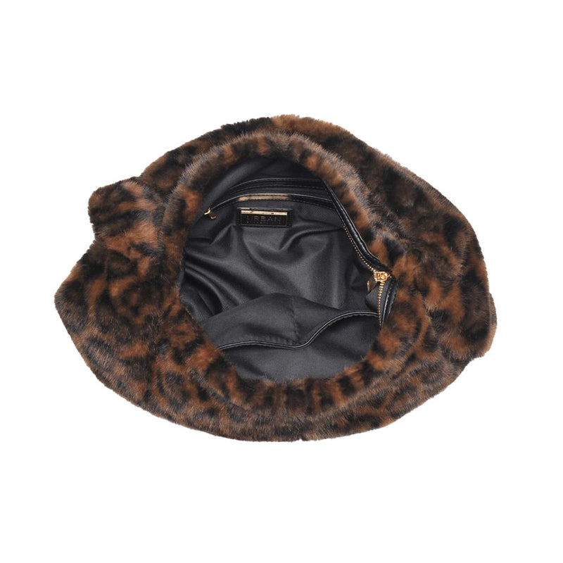 Cecilia Leopard Hobo Bag – Vegan, Plush & Stylish Everyday Handbag | Urban Expressions