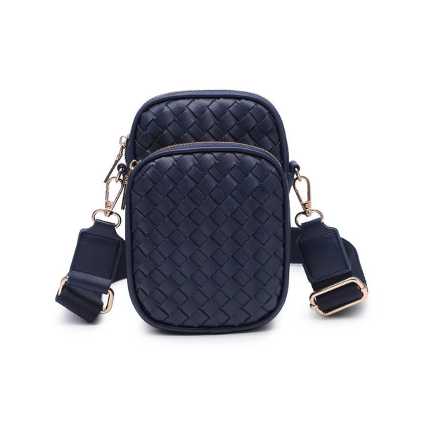 Celeste Navy Woven Multi Compartment Crossbody | Urban Expressions