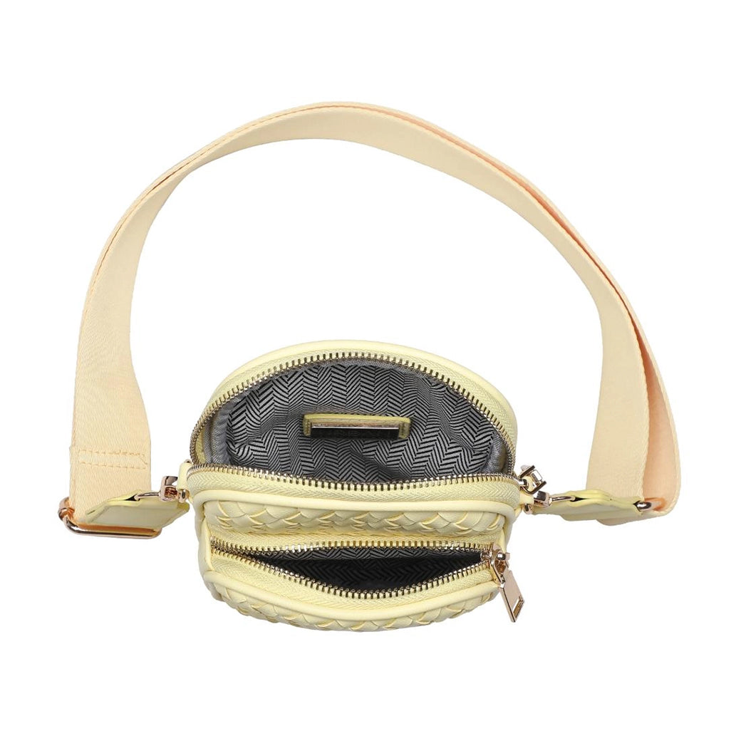 Celeste Butter Woven Multi Compartment Crossbody | Urban Expressions