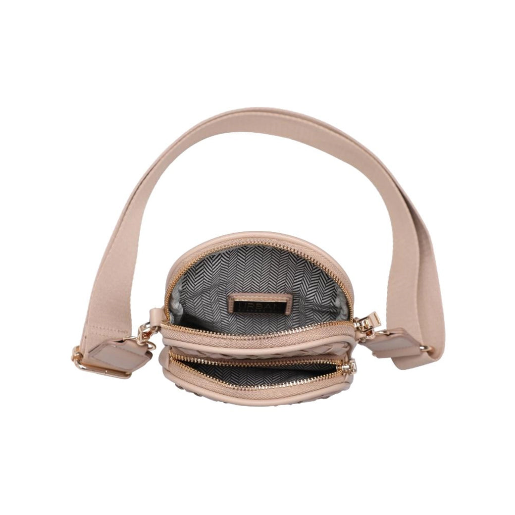 Celeste Natural Woven Multi Compartment Crossbody | Urban Expressions