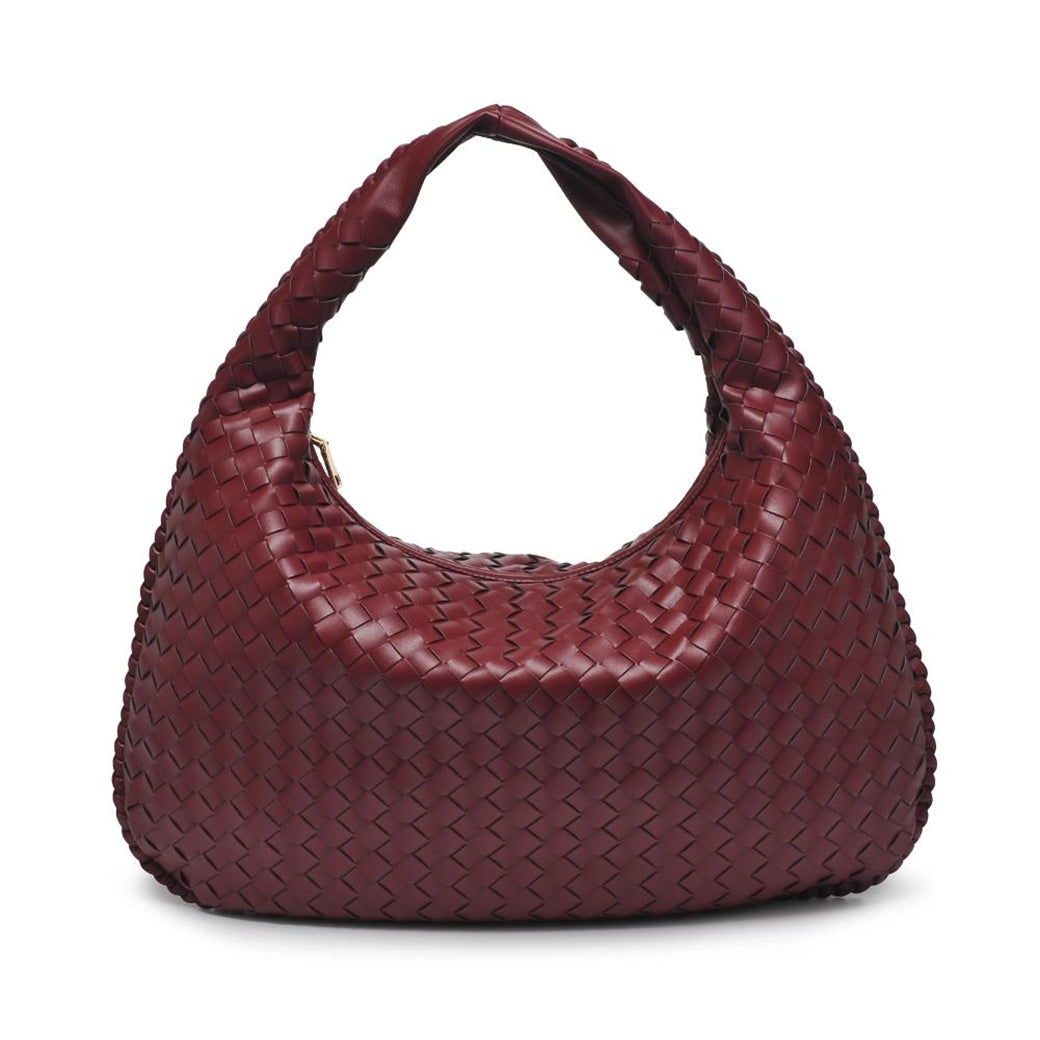 Victoria Luxury Woven Vegan Wine Hobo | Urban Expressions
